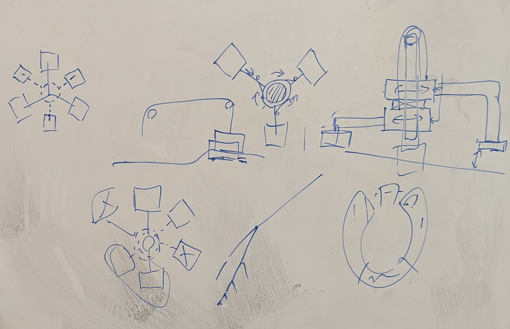 Brainstorming sketches of gripper design